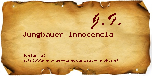 Jungbauer Innocencia névjegykártya